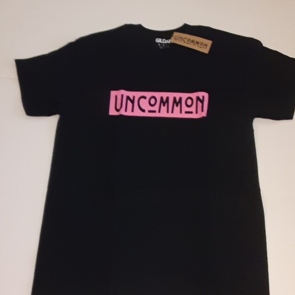 Black and pink UNCoMMoN Brand T-Shirt